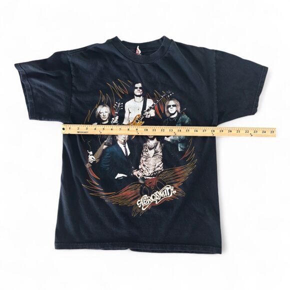 2009 Aerosmith World Tour Concert T-Shirt Medium Double Sided Rock Band Tee - Picture 4 of 6